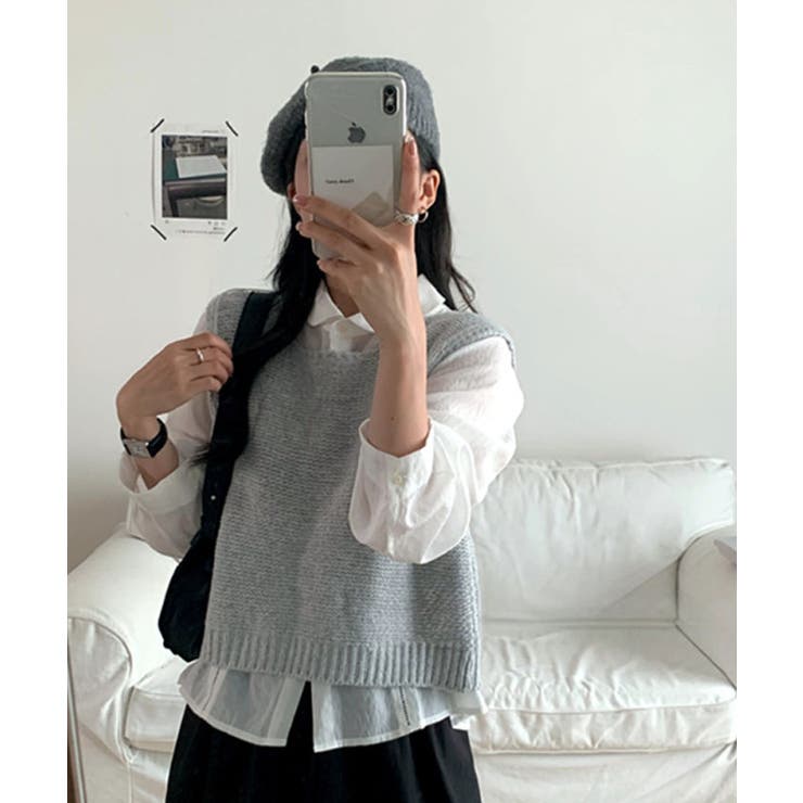 ☆新品☆KISH ペイズリー ベスト ニット ベスト かわいい[品番：KH000014982]｜VIVID LADY