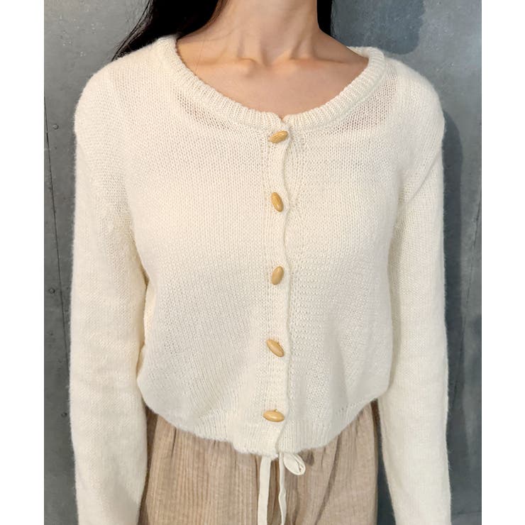 アイボリー | ニット カーディガン レディース | VIVID LADY