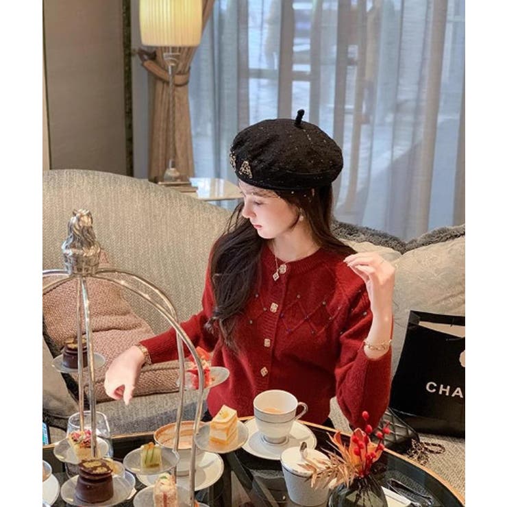 ニットカーディガン 韓国ファッション カラフルボタン | VIVID LADY | 詳細画像20 