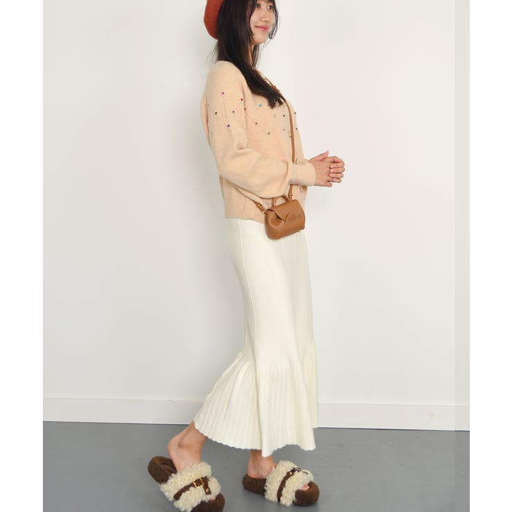 ニットカーディガン 韓国ファッション カラフルボタン | VIVID LADY | 詳細画像29 