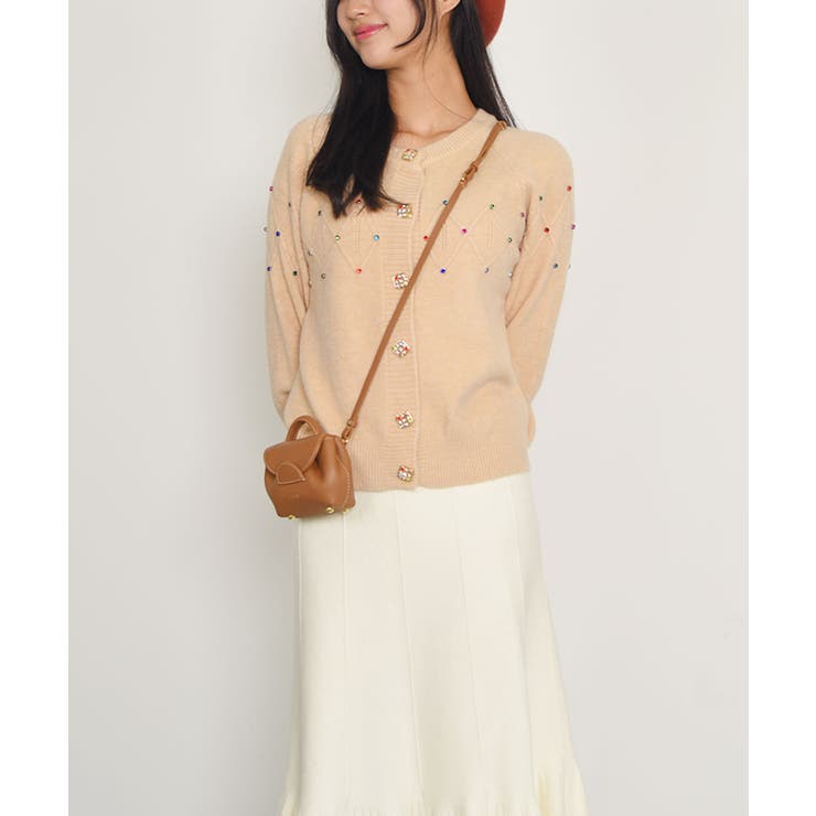 ニットカーディガン 韓国ファッション カラフルボタン | VIVID LADY | 詳細画像31 