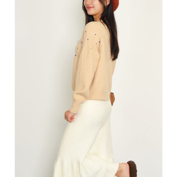 ニットカーディガン 韓国ファッション カラフルボタン | VIVID LADY | 詳細画像35 