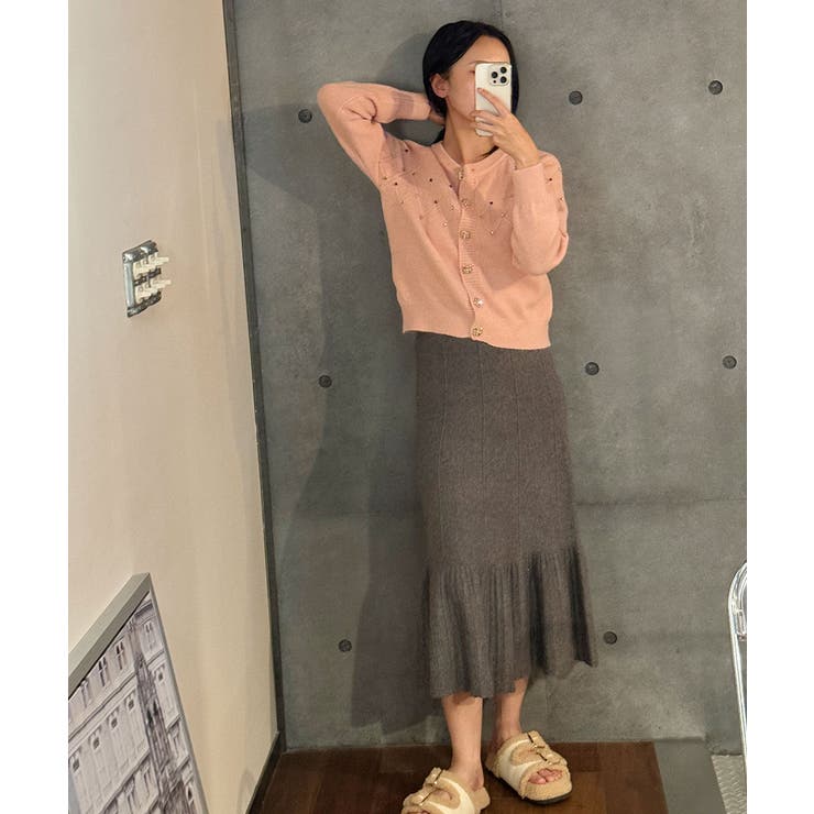 ニットカーディガン 韓国ファッション カラフルボタン | VIVID LADY | 詳細画像44 