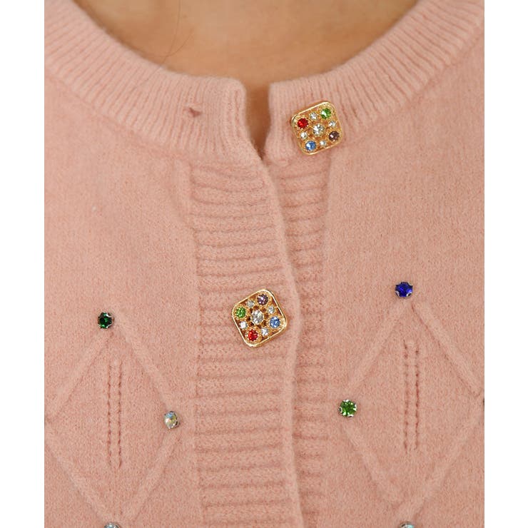 ニットカーディガン 韓国ファッション カラフルボタン | VIVID LADY | 詳細画像5 