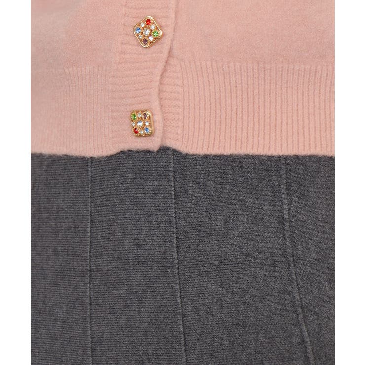 ニットカーディガン 韓国ファッション カラフルボタン | VIVID LADY | 詳細画像7 