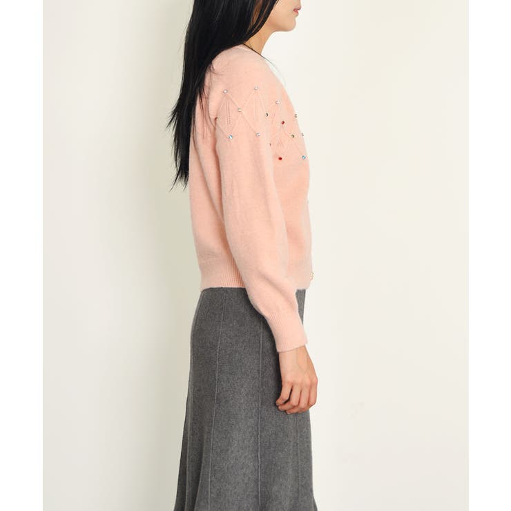 ニットカーディガン 韓国ファッション カラフルボタン | VIVID LADY | 詳細画像3 