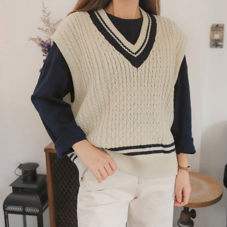 ベスト ニット レディース 品番 Kh Vivid Lady ビビッドレディー のレディース ファッション通販 Shoplist ショップリスト