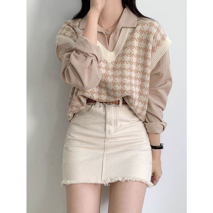 ニットベスト レディース ノースリーブニットベスト[品番：KH000010991