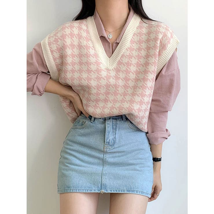 ニットベスト レディース ノースリーブニットベスト[品番：KH000010991