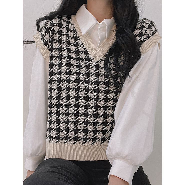 ニットベスト レディース ノースリーブニットベスト[品番：KH000010991