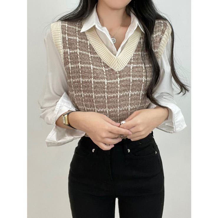 ニットベスト レディース ノースリーブニットベスト 品番 Kh Vivid Lady ビビッドレディー のレディース ファッション通販 Shoplist ショップリスト