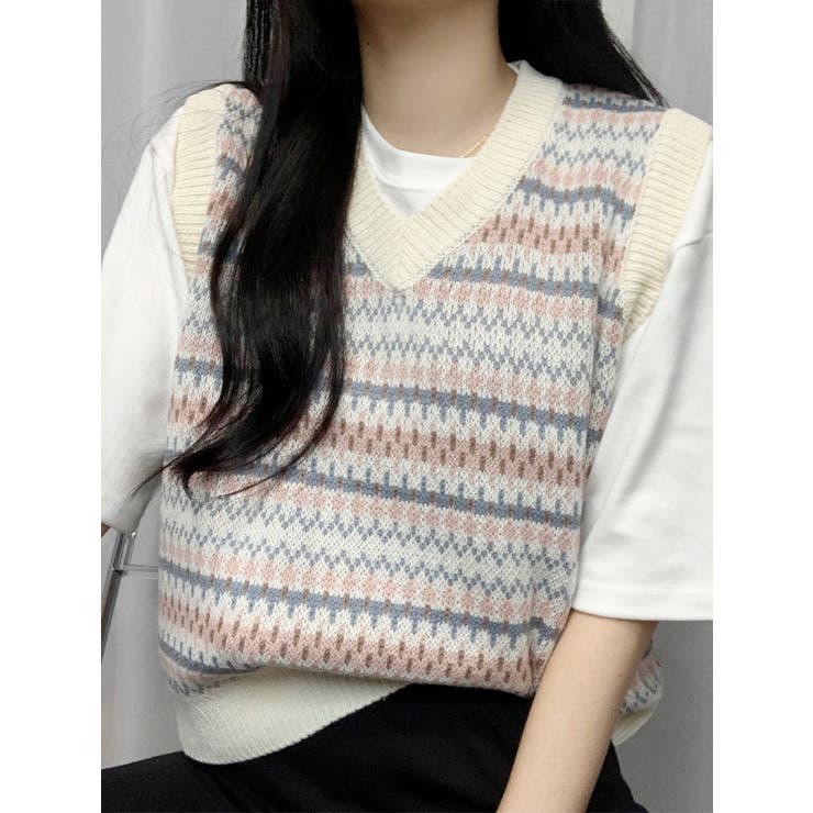ニットベスト レディース 韓国 品番 Kh Vivid Lady ビビッドレディー のレディースファッション通販 Shoplist ショップリスト