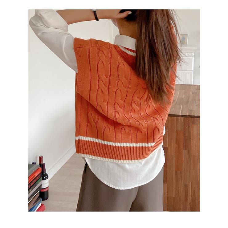 ニットベスト レディース 秋[品番：KH000011149]｜VIVID LADY