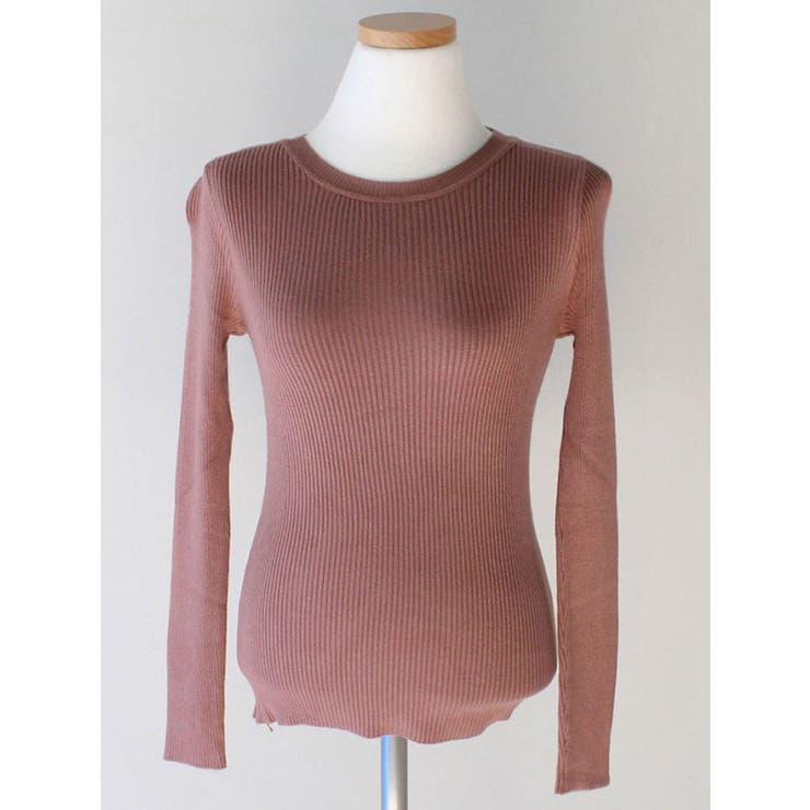 やわらかな肌触りリブニット レディース クルーネック | VIVID LADY | 詳細画像2 