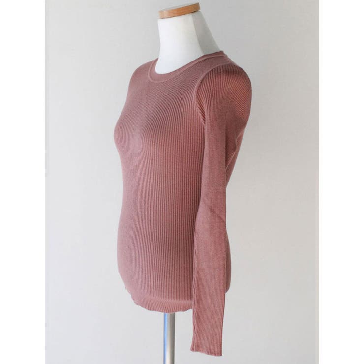 やわらかな肌触りリブニット レディース クルーネック | VIVID LADY | 詳細画像3 