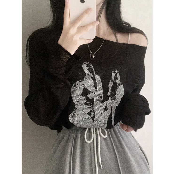 ヴィンテージシアーニット長袖 シースルー 全3色 | VIVID LADY | 詳細画像20 