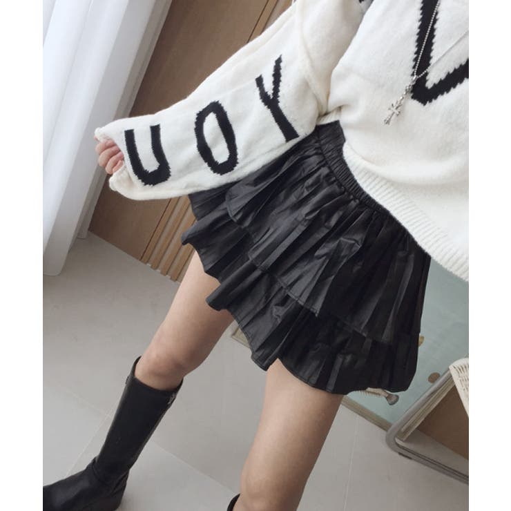 クロップド丈ニット ショート丈 ニット[品番：KH000014974]｜VIVID  LADY（ビビッドレディー）のレディースファッション通販｜SHOPLIST（ショップリスト）