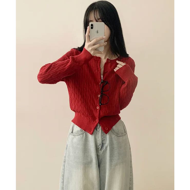 ケーブル編み ニットカーディガン | VIVID LADY | 詳細画像10 