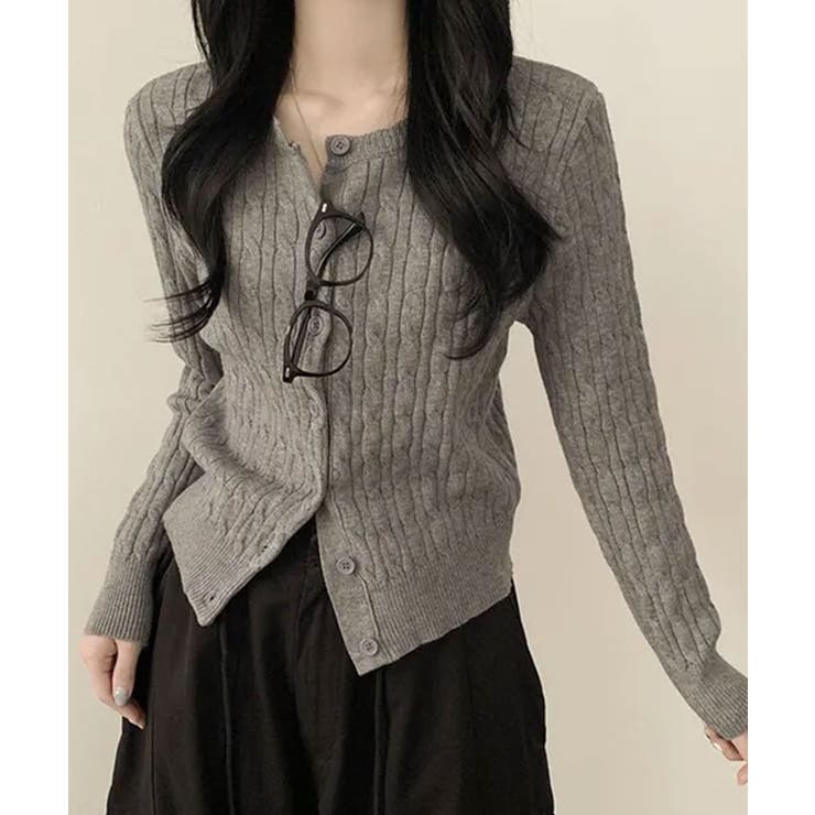 ケーブル編み ニットカーディガン | VIVID LADY | 詳細画像14 