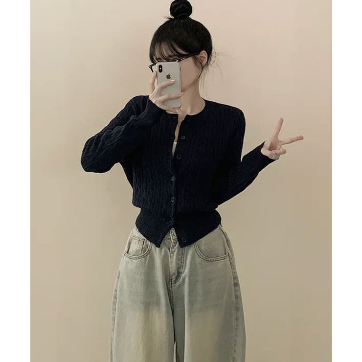 ケーブル編み ニットカーディガン | VIVID LADY | 詳細画像17 