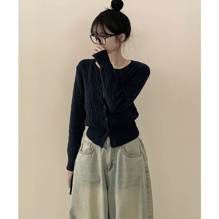 ケーブル編み ニットカーディガン | VIVID LADY | 詳細画像19 