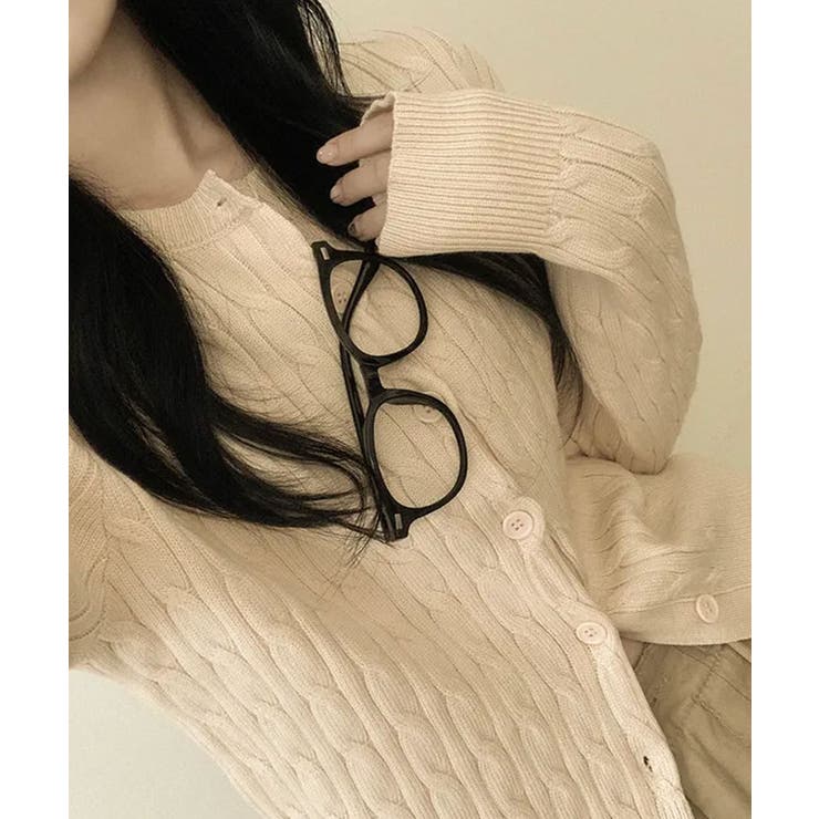 ケーブル編み ニットカーディガン | VIVID LADY | 詳細画像2 