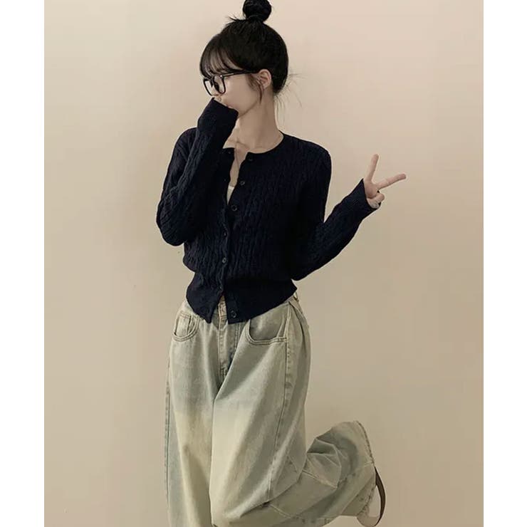 ケーブル編み ニットカーディガン | VIVID LADY | 詳細画像20 