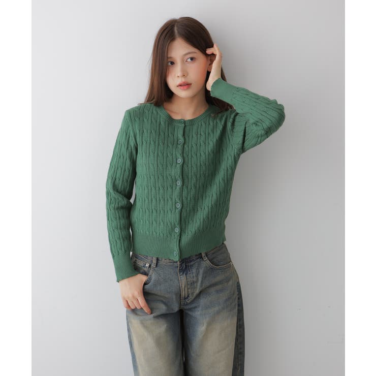 ケーブル編み ニットカーディガン | VIVID LADY | 詳細画像24 