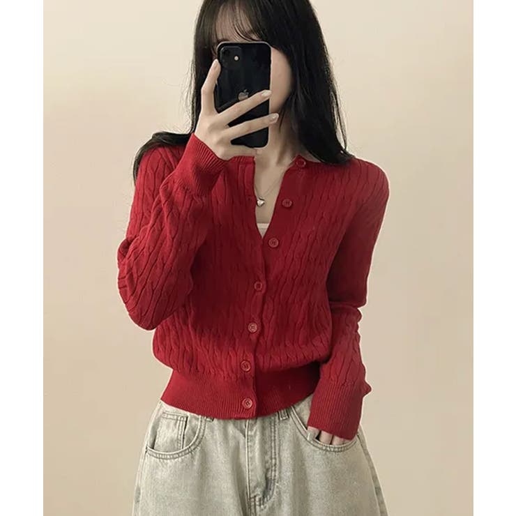 ケーブル編み ニットカーディガン | VIVID LADY | 詳細画像6 