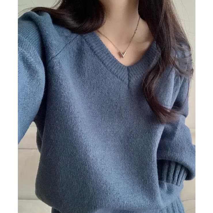 Vネック ルーズニットトップス | VIVID LADY | 詳細画像9