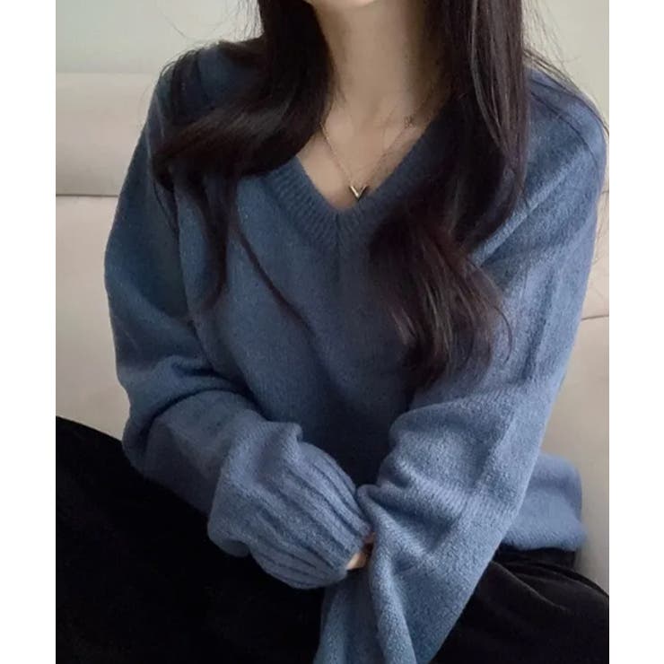 Vネック ルーズニットトップス | VIVID LADY | 詳細画像10