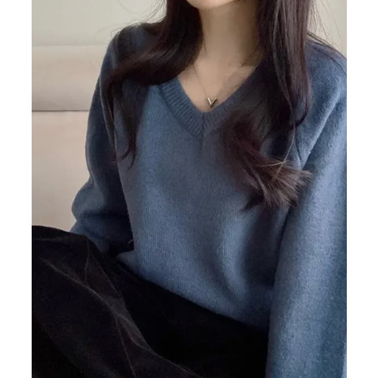 Vネック ルーズニットトップス | VIVID LADY | 詳細画像12