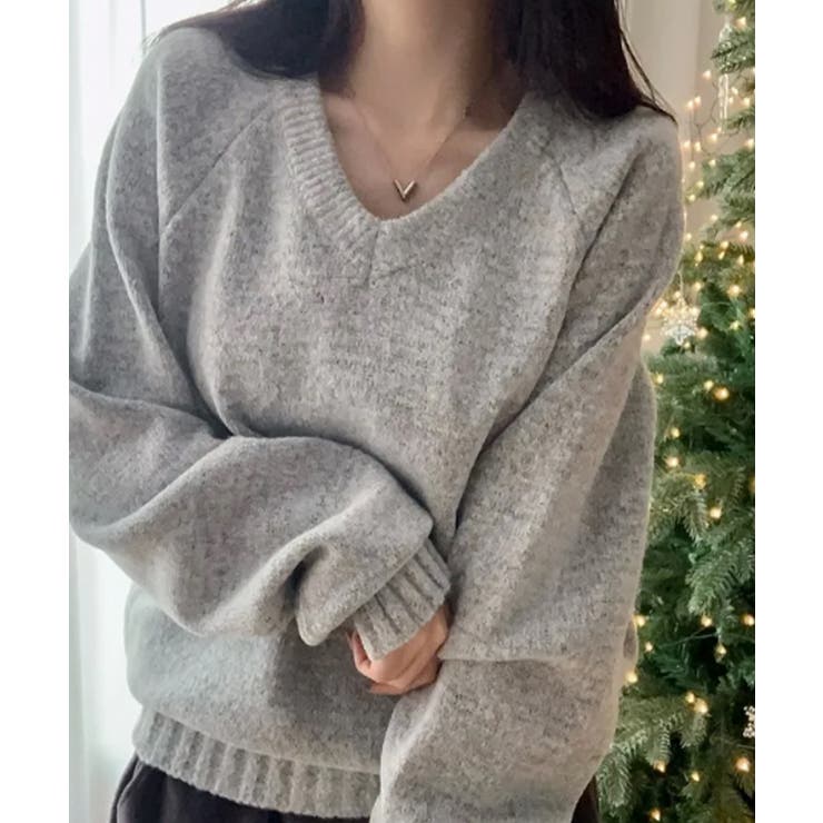 Vネック ルーズニットトップス | VIVID LADY | 詳細画像14