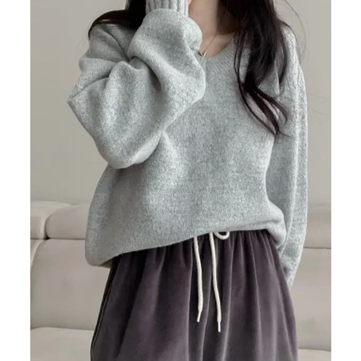 Vネック ルーズニットトップス | VIVID LADY | 詳細画像15