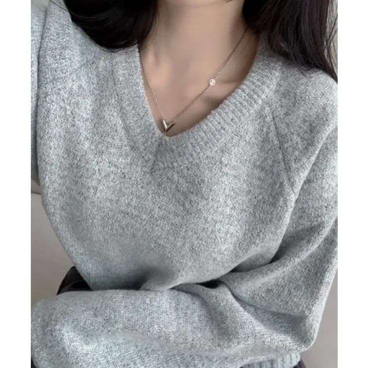 Vネック ルーズニットトップス | VIVID LADY | 詳細画像17