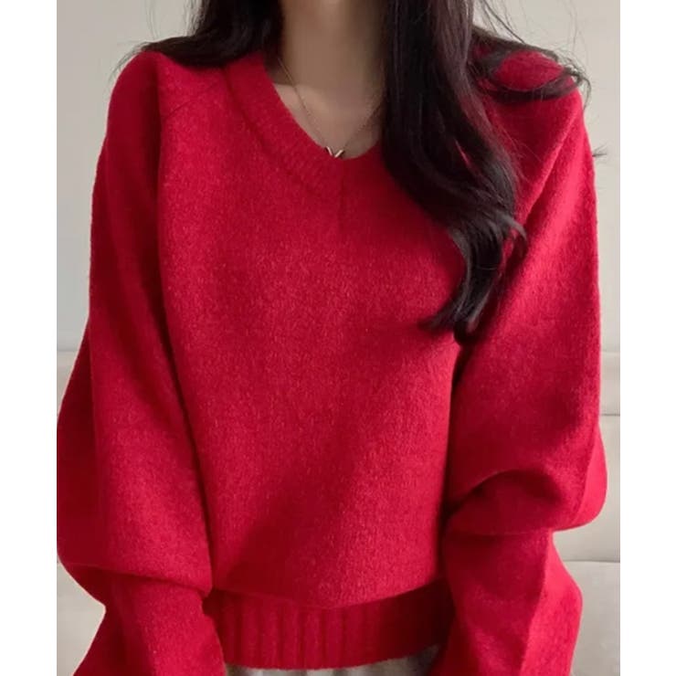 Vネック ルーズニットトップス | VIVID LADY | 詳細画像19