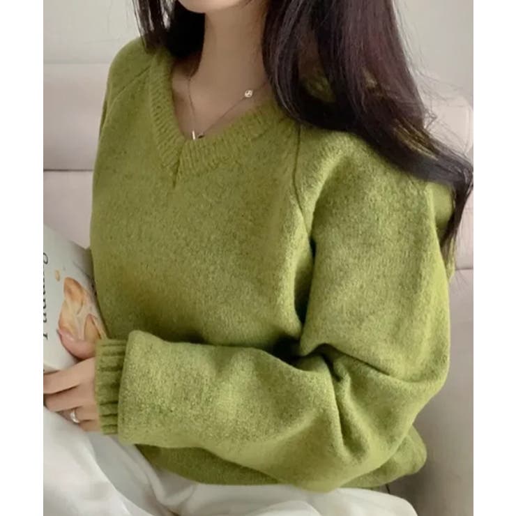 Vネック ルーズニットトップス | VIVID LADY | 詳細画像24