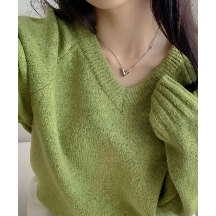 Vネック ルーズニットトップス | VIVID LADY | 詳細画像26