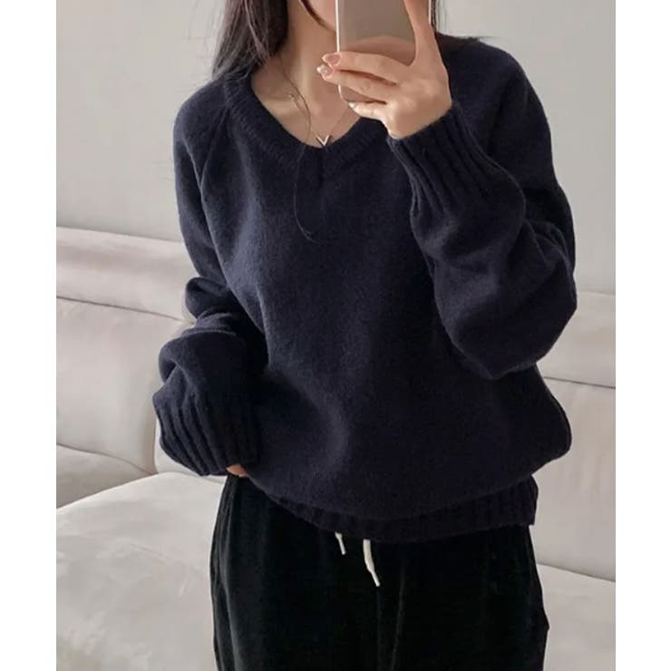 Vネック ルーズニットトップス | VIVID LADY | 詳細画像31