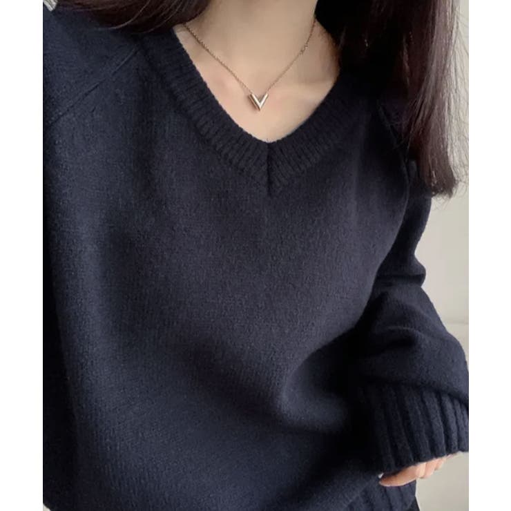 Vネック ルーズニットトップス | VIVID LADY | 詳細画像32