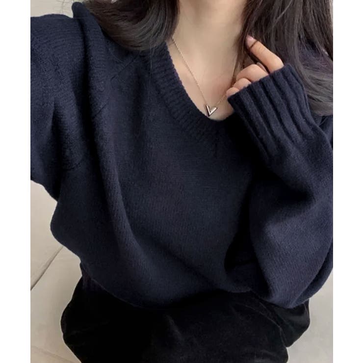 Vネック ルーズニットトップス | VIVID LADY | 詳細画像33