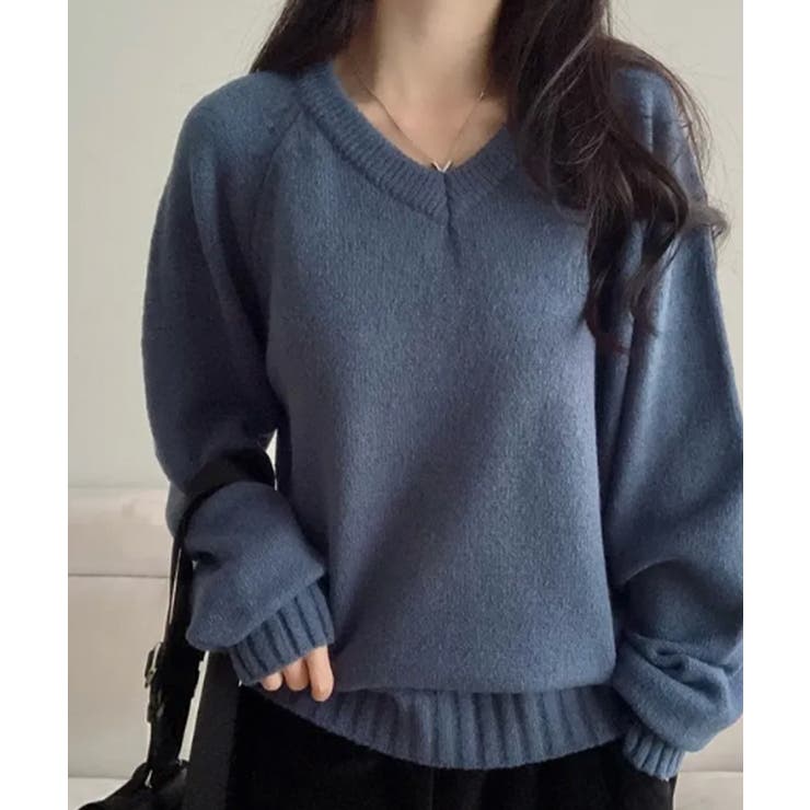 Vネック ルーズニットトップス | VIVID LADY | 詳細画像8