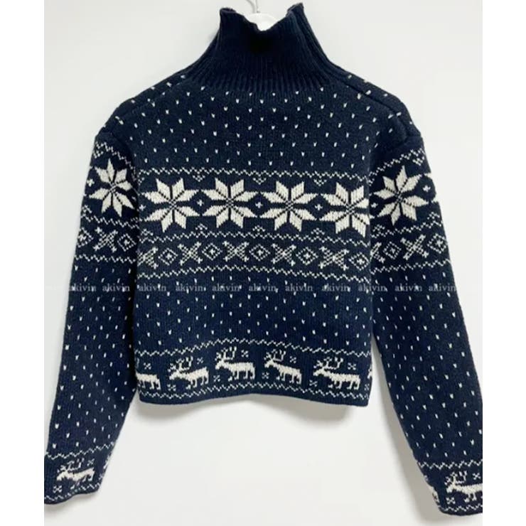 ノルディック柄 ジップアップニット | VIVID LADY | 詳細画像26 