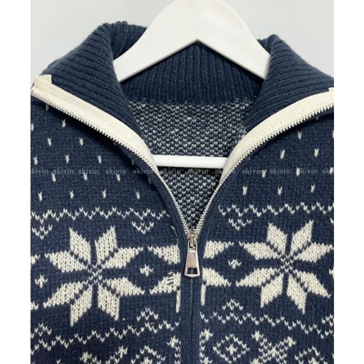 ノルディック柄 ジップアップニット | VIVID LADY | 詳細画像27 