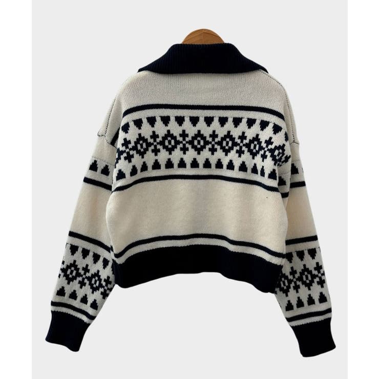 ノルディック柄 Wジップニットブルゾン | VIVID LADY | 詳細画像26 