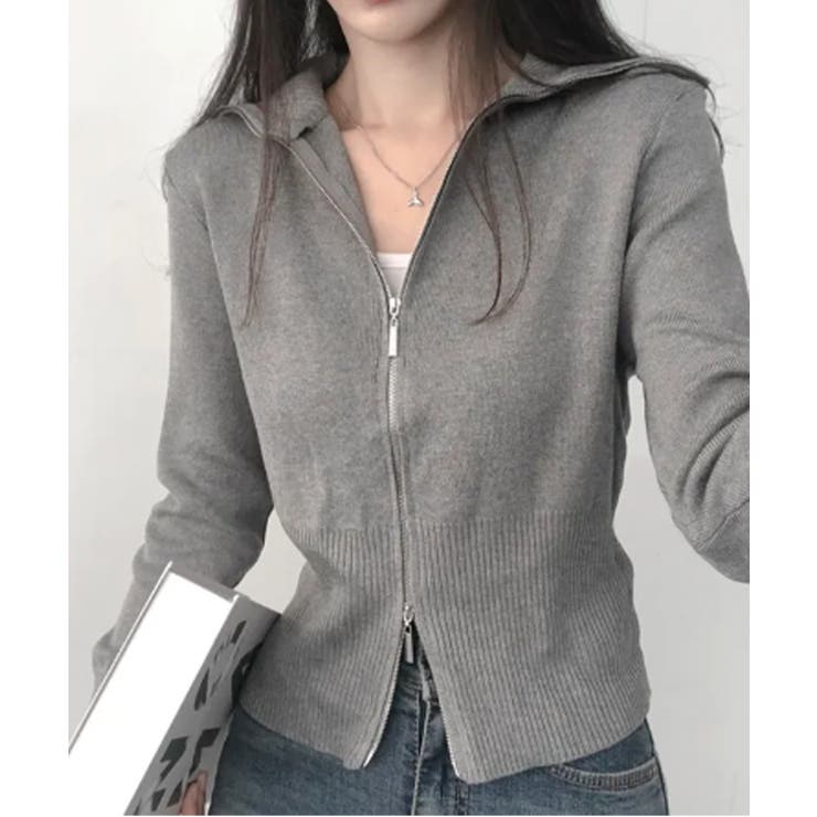 ダブルジップ リブニット カーディガン | VIVID LADY | 詳細画像12 