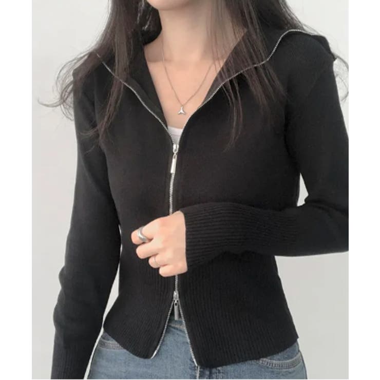 ダブルジップ リブニット カーディガン | VIVID LADY | 詳細画像21 