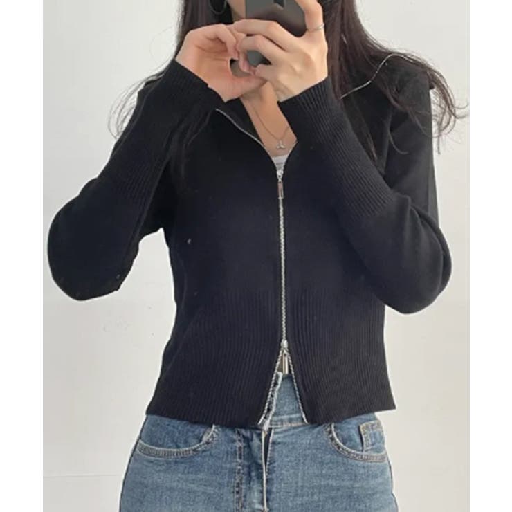 ダブルジップ リブニット カーディガン | VIVID LADY | 詳細画像23 