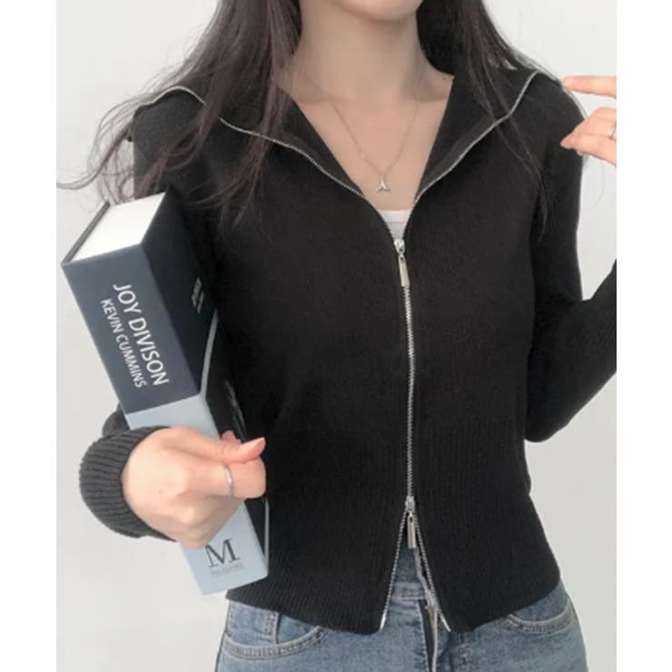 ダブルジップ リブニット カーディガン | VIVID LADY | 詳細画像26 