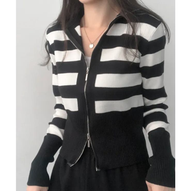 ダブルジップ リブニット カーディガン | VIVID LADY | 詳細画像28 